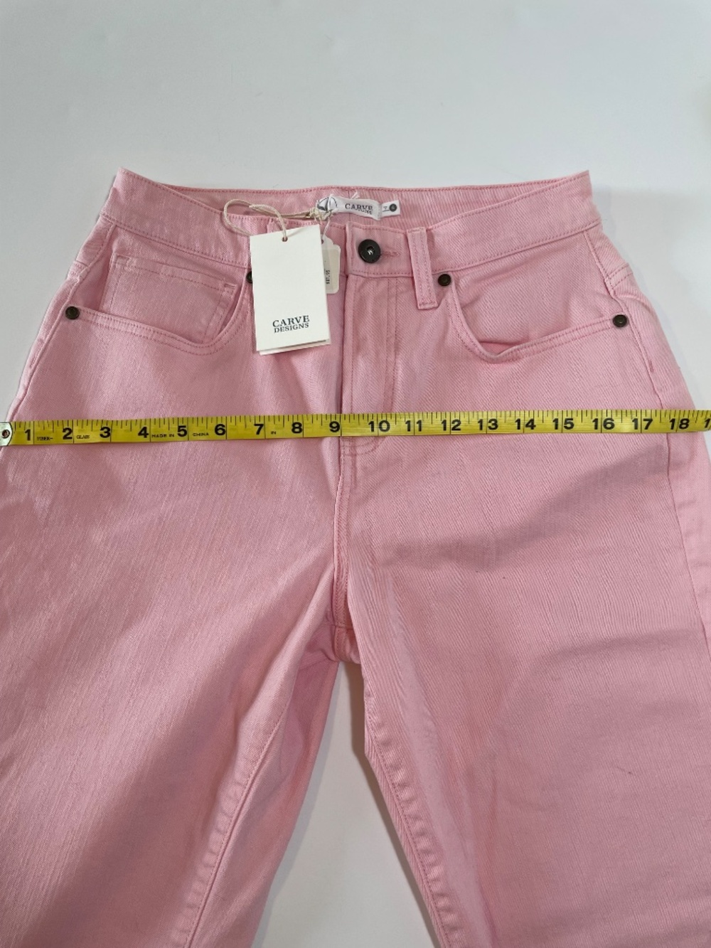 Carve Designs Hi Rise Jeans Pink size 6 NWT - Picture 13 of 13